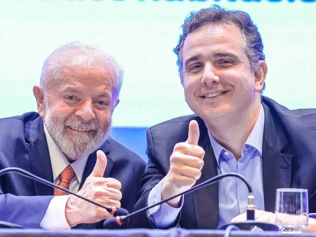 Lula com o presidente do Senado, Rodrigo Pacheco. Foto: Ricardo Stuckert/Presidência da República