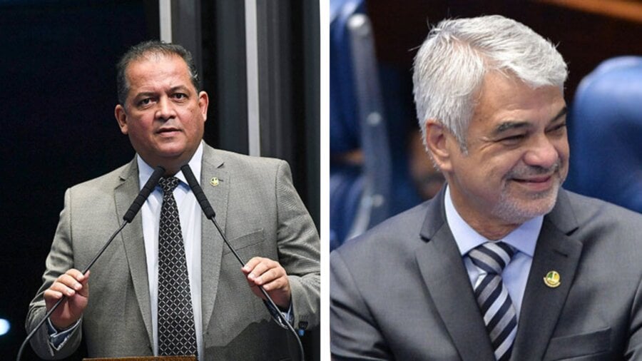 Senador Eduardo Gomes (PL-TO) e Humberto Costa (PT-PE), favoritos aos cargos de primeiro e segundo vice-presidentes da Mesa do Senado. Foto: Agência Senado