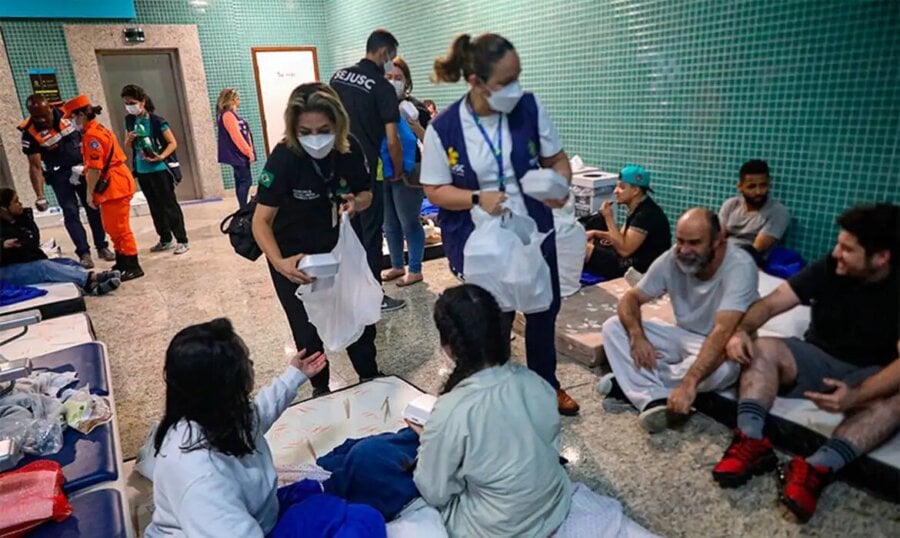 Brasileiros deportados durante parada em Manaus. Foto: GovBr