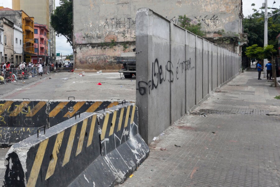 O prefeito Ricardo Nunes pede que o ministro Alexandre de Moraes rejeite ação de Psol que pede pela derrubada de muro em Cracolândia 
Foto: Paulo Pinto/Agência Brasil