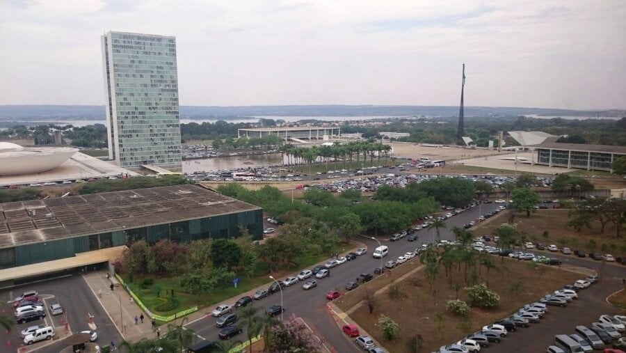 Vista aérea da Praça dos Três Poderes. Foto: Reprodução