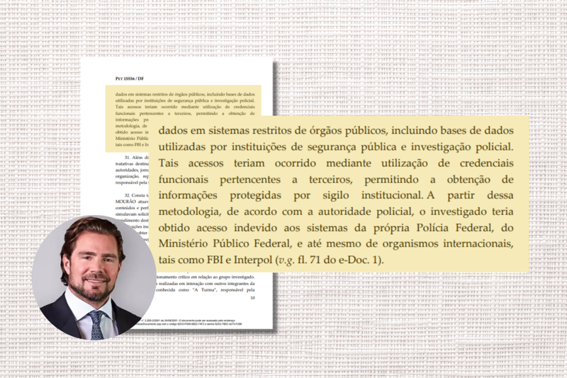 Documento detalha que investigados acessaram sistemas da Interpol e do FBI para monitorar autoridades e críticos.