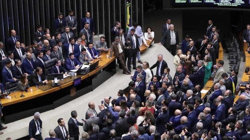 Ocupação reivindicava que o projeto de anistia aos condenados por 8 de janeiro fosse pautado.