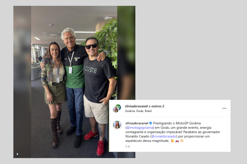 Publicação de Silvia Abravanel nas redes sociais.