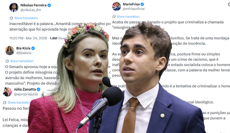 Deputados de direita falam em trabalhar para derrubar o projeto na Câmara.