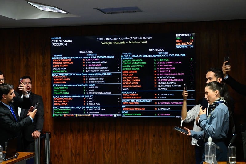 Painel da CPMI do INSS aponta vitória da maioria governista.