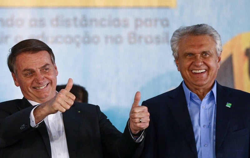 Caiado e Bolsonaro chegaram a romper durante a pandemia, mas reataram depois.
