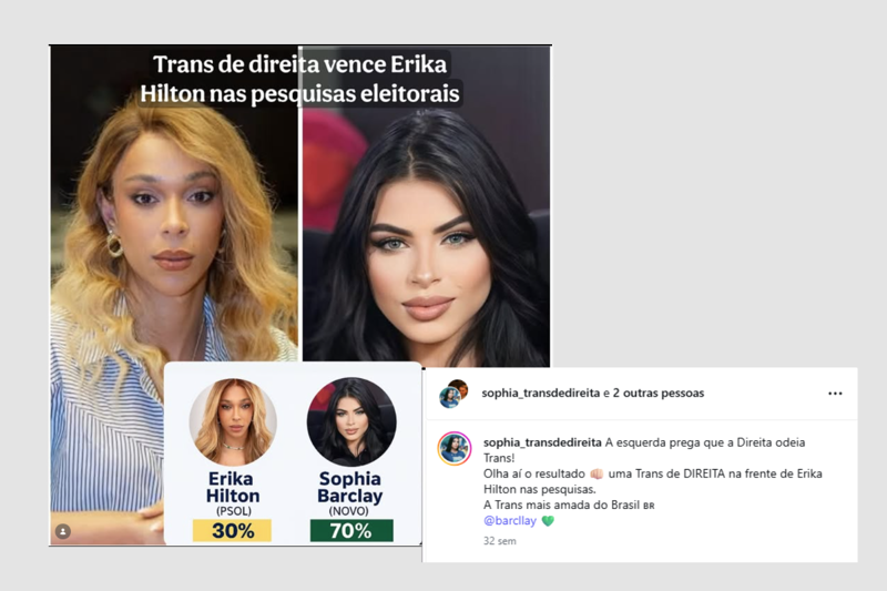 Publicação da influenciadora nas redes sociais.