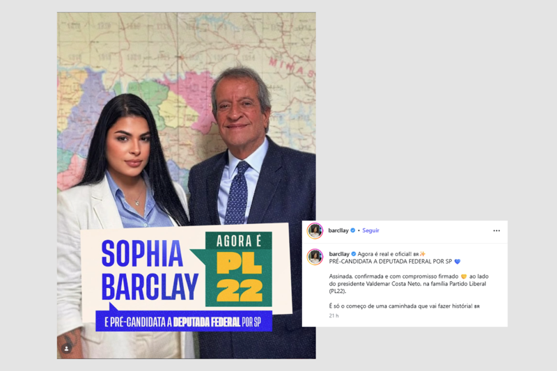 Publicação da influenciadora nas redes sociais.