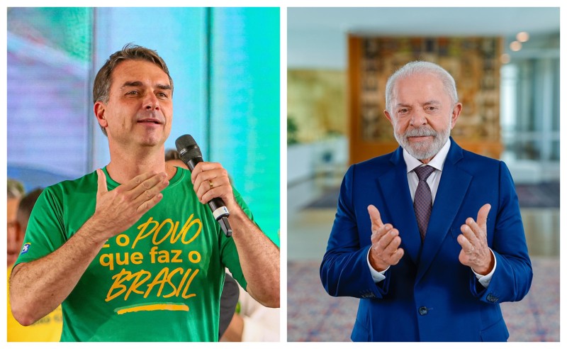 Quaest confirma pesquisas divulgadas recentemente que mostram avanço de Flávio Bolsonaro sobre Lula em eventual segundo turno.