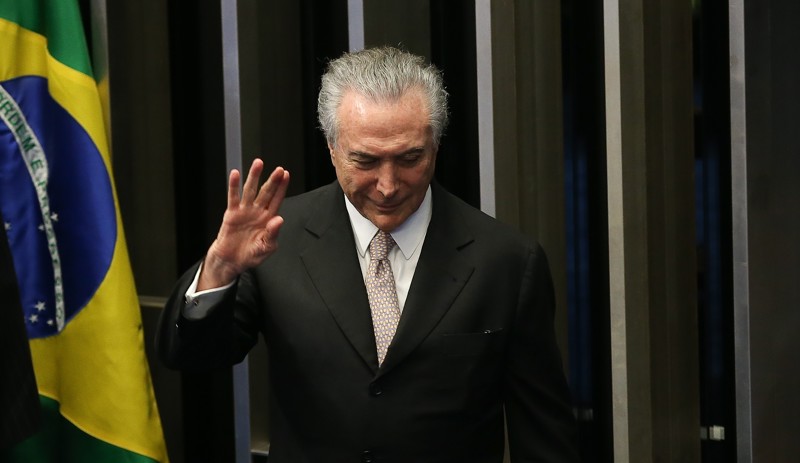 Temer deixou de ser presidente interino em 31 de agosto de 2016.