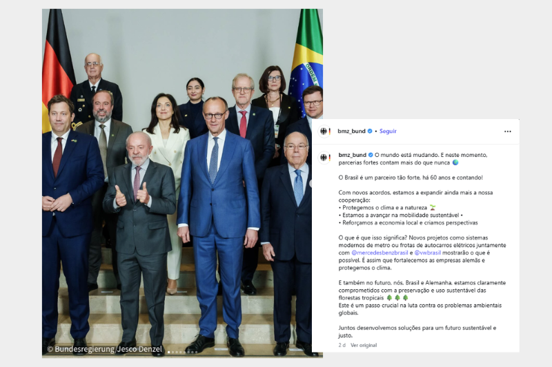 Publicação do ministério alemão na rede social Instagram.