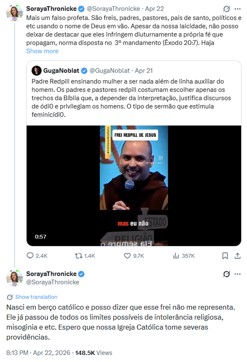 Soraya Thronicke chama Frei Gilson de 