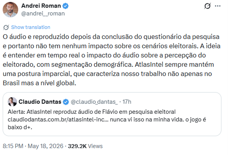 CEO da Atlas nega problemas de metodologia.