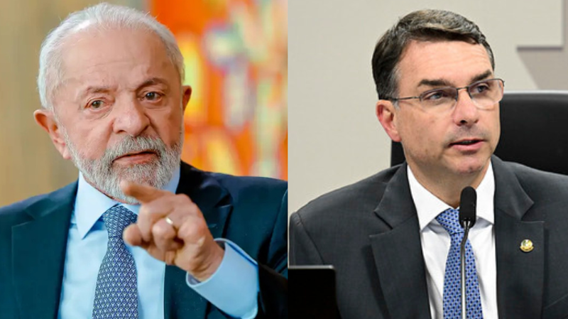 Lula aparece com 40% das intenções de voto e Flávio 31% no primeiro turno.