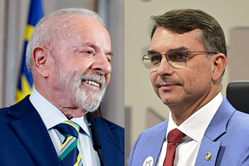 Pesquisa indica disputa acirrada entre Lula e Flávio Bolsonaro em eventual segundo turno.