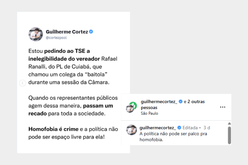 Deputado estadual pede inelegibilidade de vereador que chamou colega de 