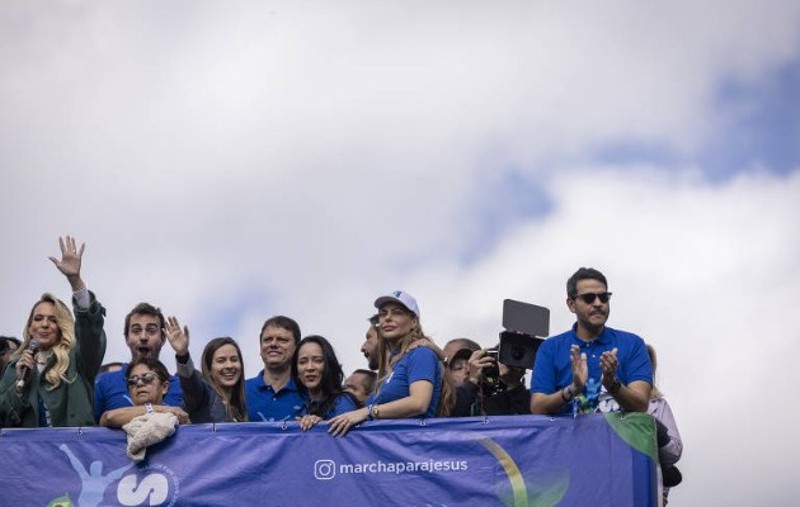 Representante do governo Lula, Jorge Messias participou da Marcha para Jesus pelo quarto ano consecutivo.