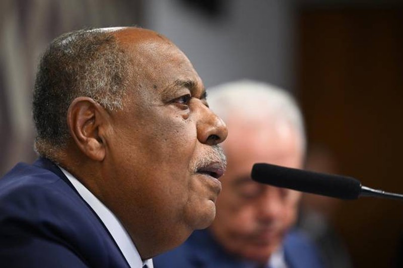 O ministro Benedito Gonçalves, em 20 de maio, durante sabatina na CCJ, quando teve sua indicação para corregedor aprovada e encaminhada ao Plenário do Senado.