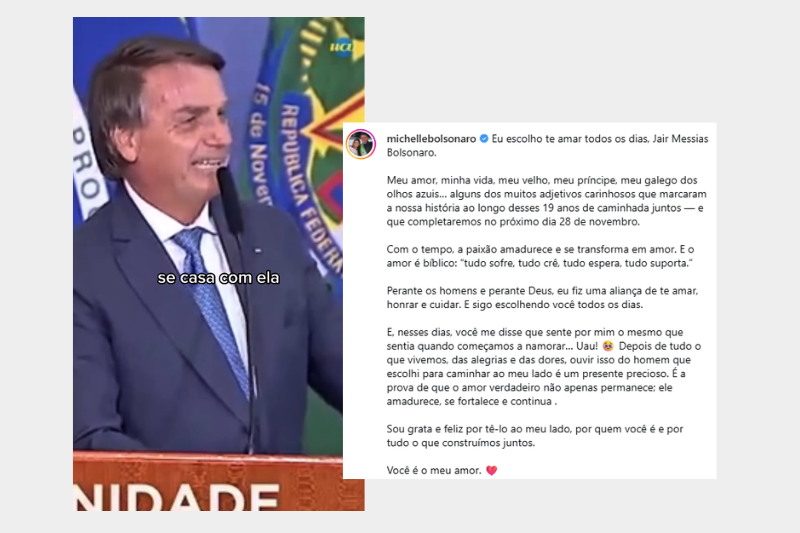 Publicação de Michelle Bolsonaro no Instagram.