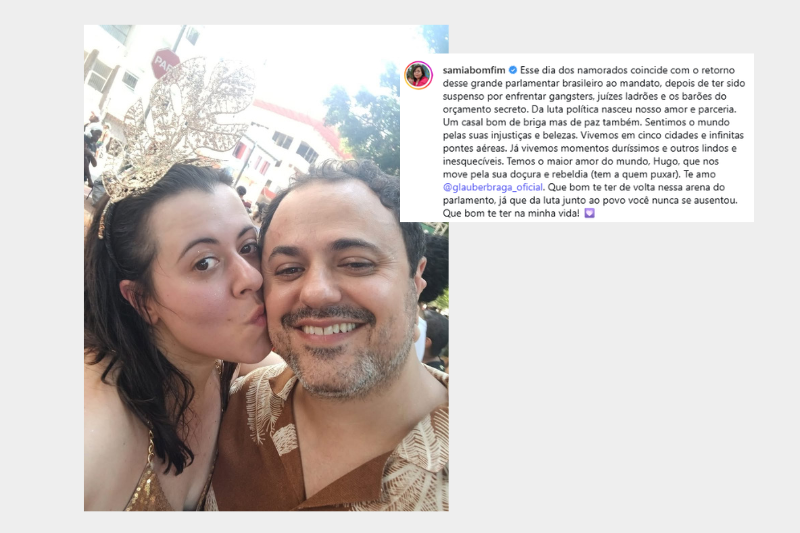 Publicação de Sâmia Bomfim no Instagram.