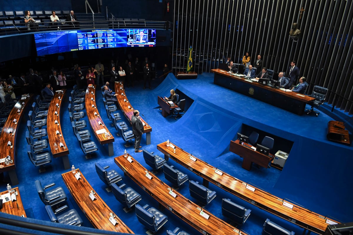 Plenário do Senado durante sessão deliberativa ordinária.