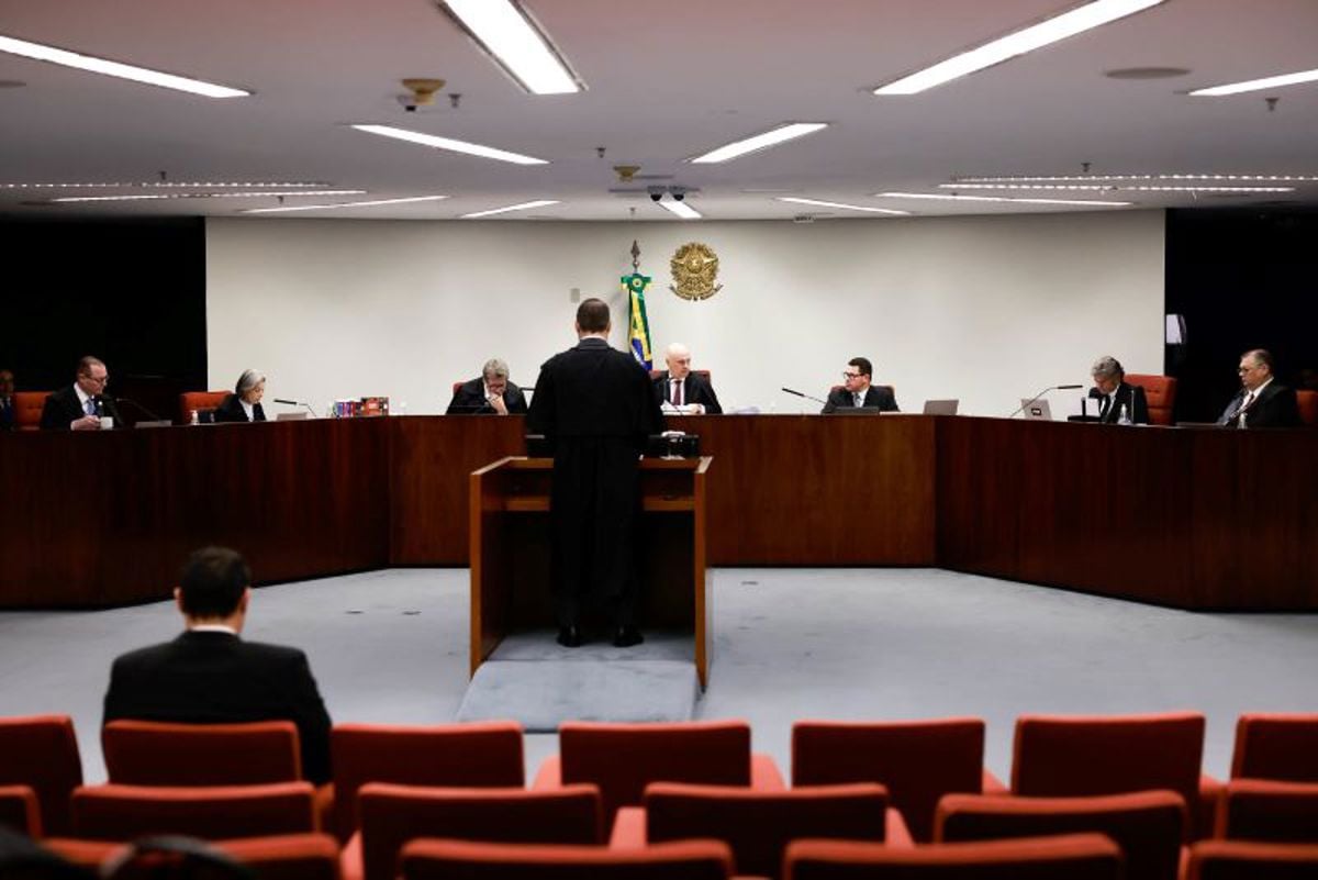 Sessão da primeira Turma do STF. Colegiado decide virtualmente se torna réus três deputados do PL