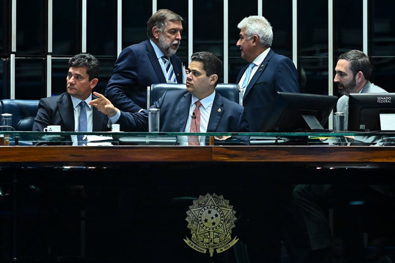 Plenário do Senado Federal durante sessão deliberativa ordinária. 