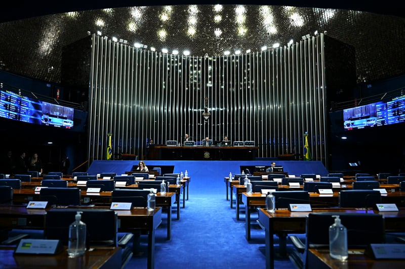 Plenário do Senado Federal durante sessão deliberativa ordinária.