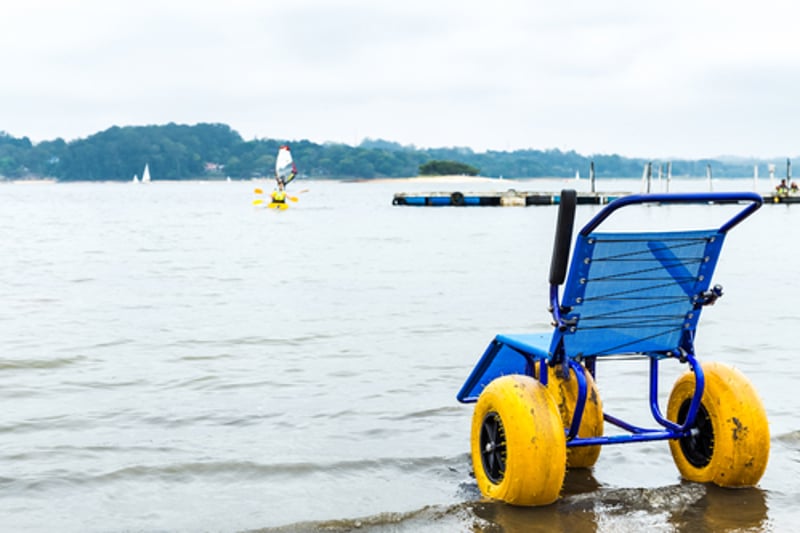 Cadeira adaptada para praia