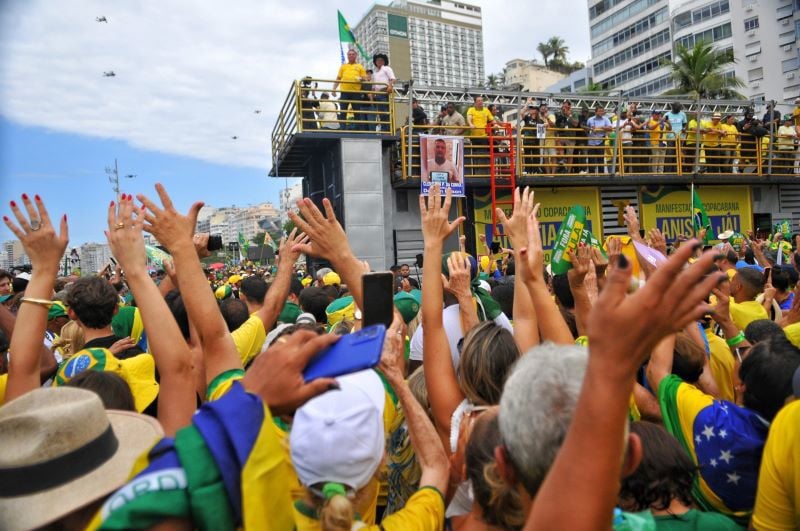 Pesquisa do MDP investigou as opiniões sobre ato pró-anistia em Copacabana, no Rio de Janeiro.
