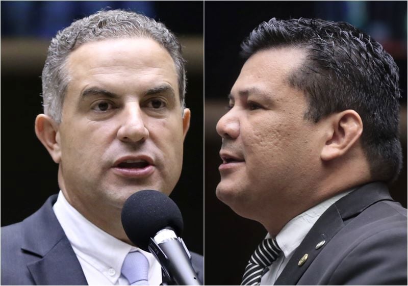 O deputado Ricardo Maia (MDB-BA), à esquerda, escreveu um relatório propondo a suspensão de Gilvan da Federal (PL-ES) por seis meses.
