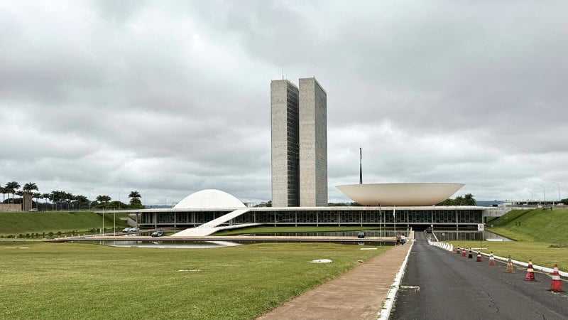 Fachada do Congresso Nacional.