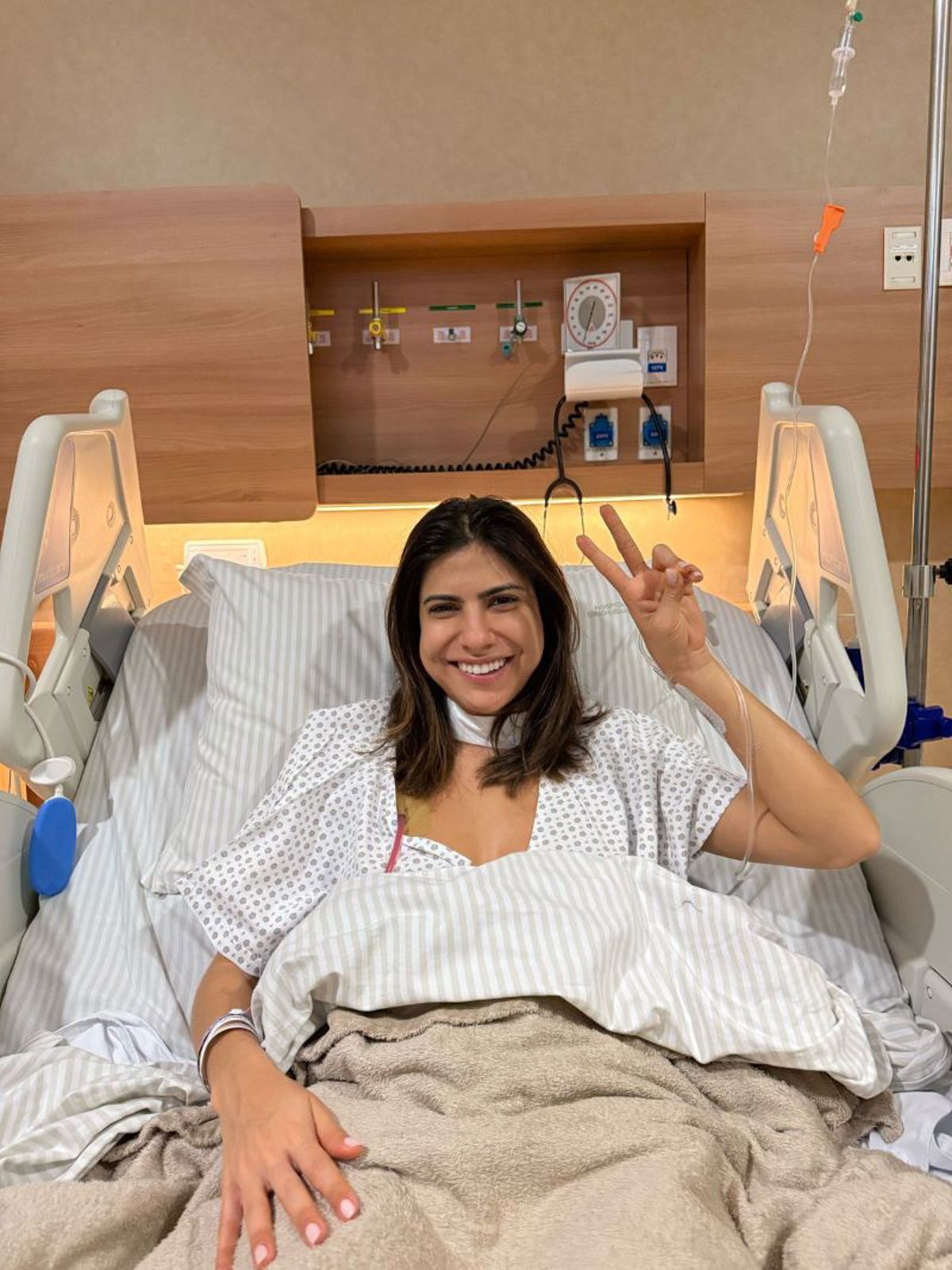 A deputada Camila Jara (PT-MS), em recuperação após a cirurgia,