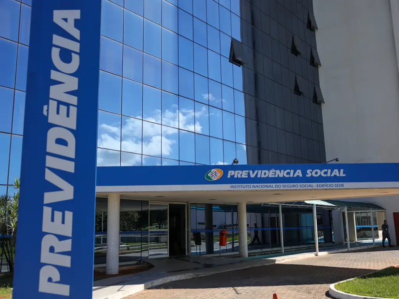 Fachada da sede do INSS em Brasília.