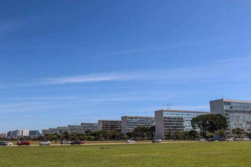 Esplanada dos Ministérios, em Brasília.
