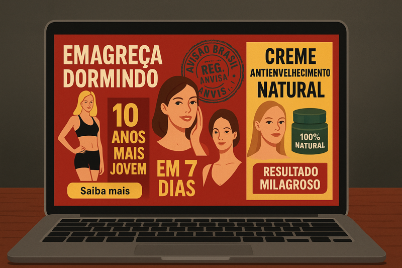 Levantamento mostra como redes veiculam publicidade tóxica sobre corpo feminino e tratamentos sem validação.
