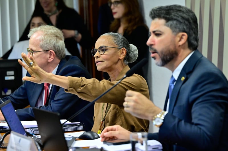 Marina Silva no Senado.