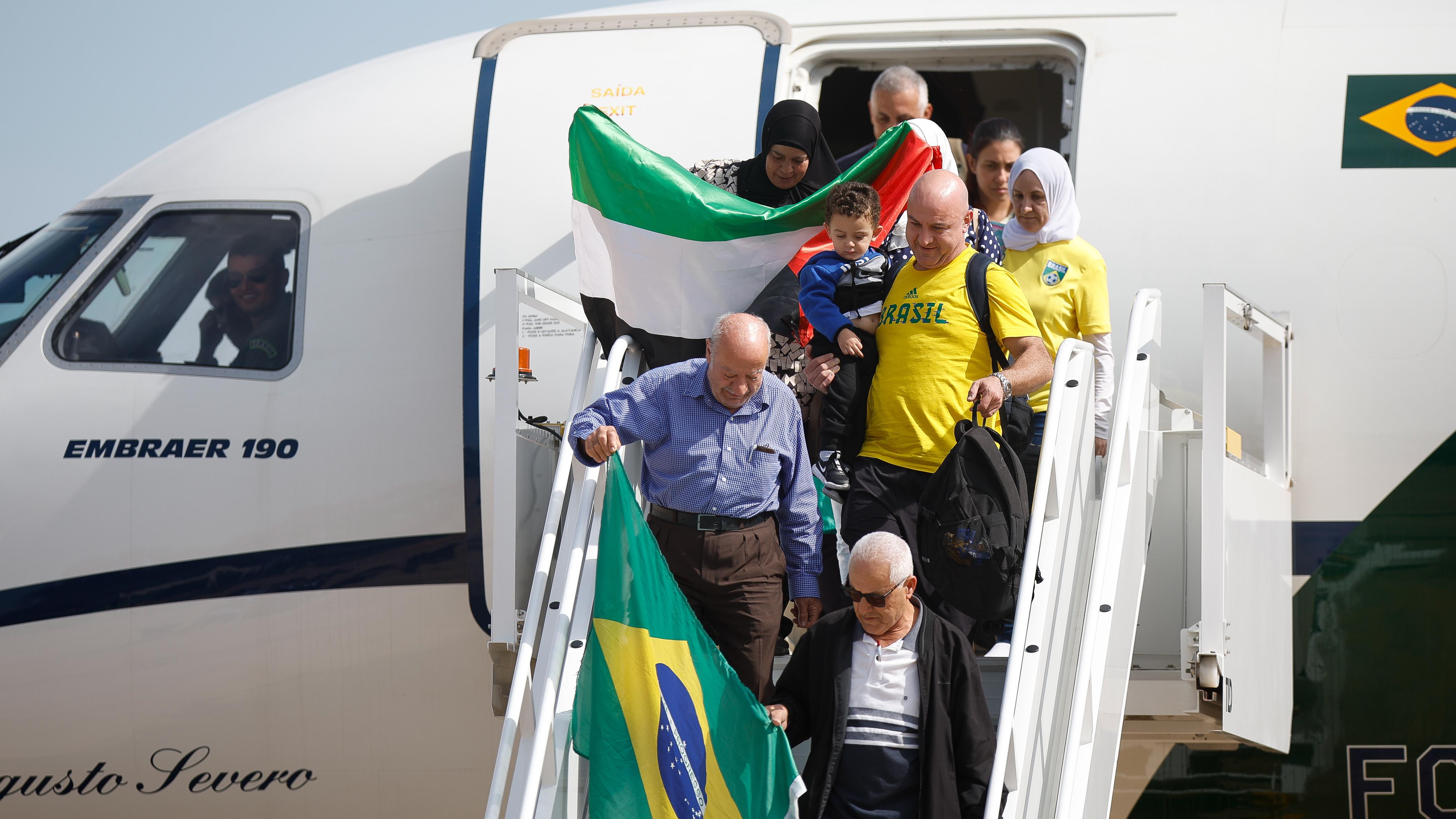 Chegada de brasileiros repatriados.