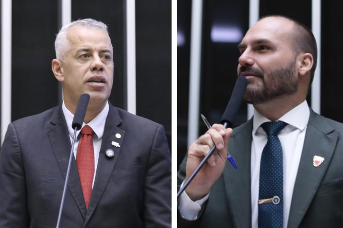Evair Vieira de Melo e Eduardo Bolsonaro.