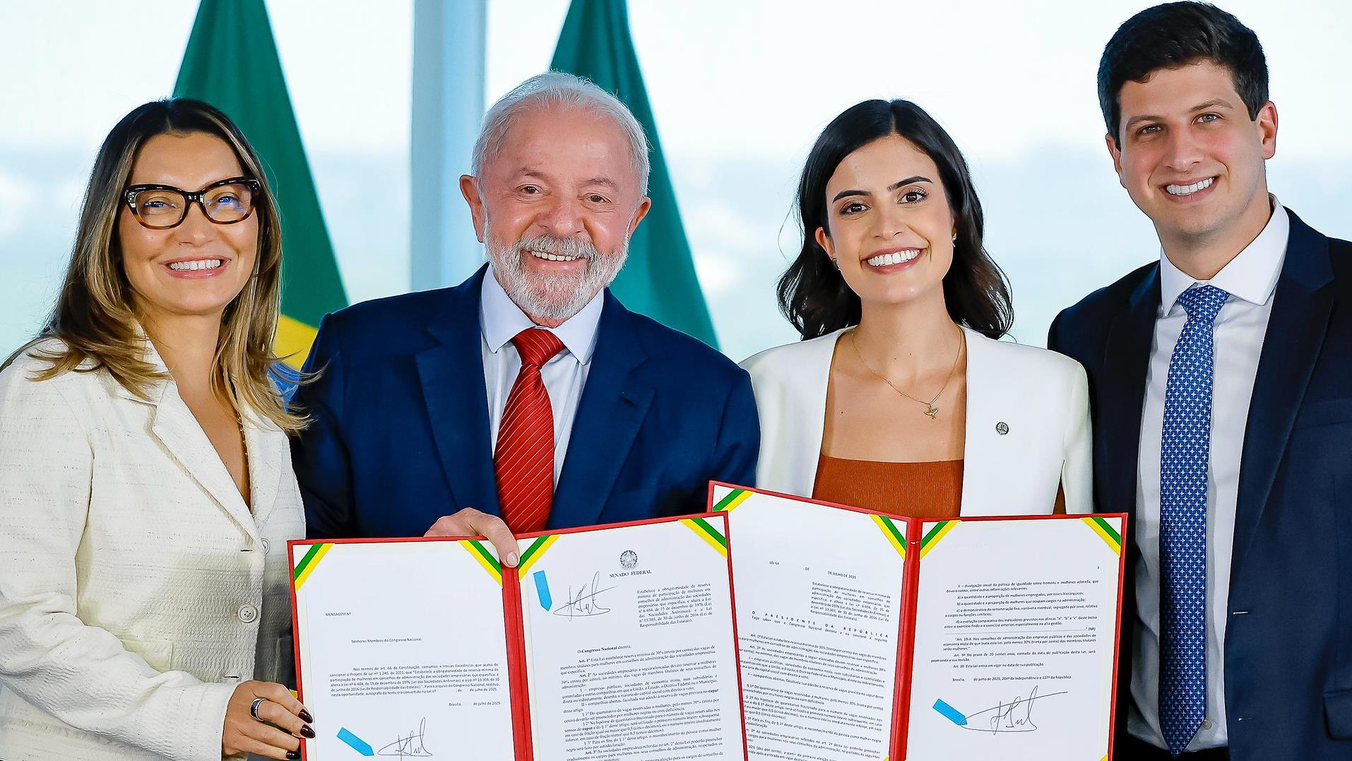 Sanção do PL que estabelece a obrigatoriedade de reserva mínima de participação de mulheres em conselhos de administração de sociedades empresárias.