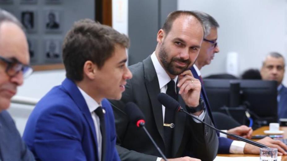 Nikolas entra na lista de aliados do grupo político de Bolsonaro criticados por Eduardo.