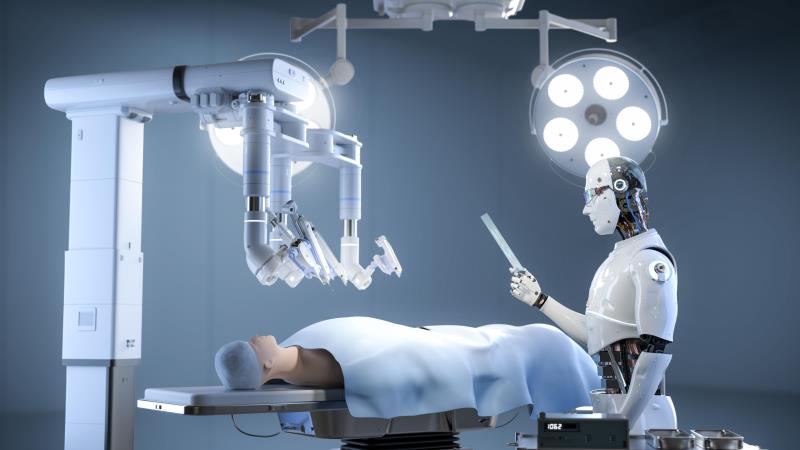 A IA generativa já é utilizada na medicina em técnicas como de cirurgias robóticas.