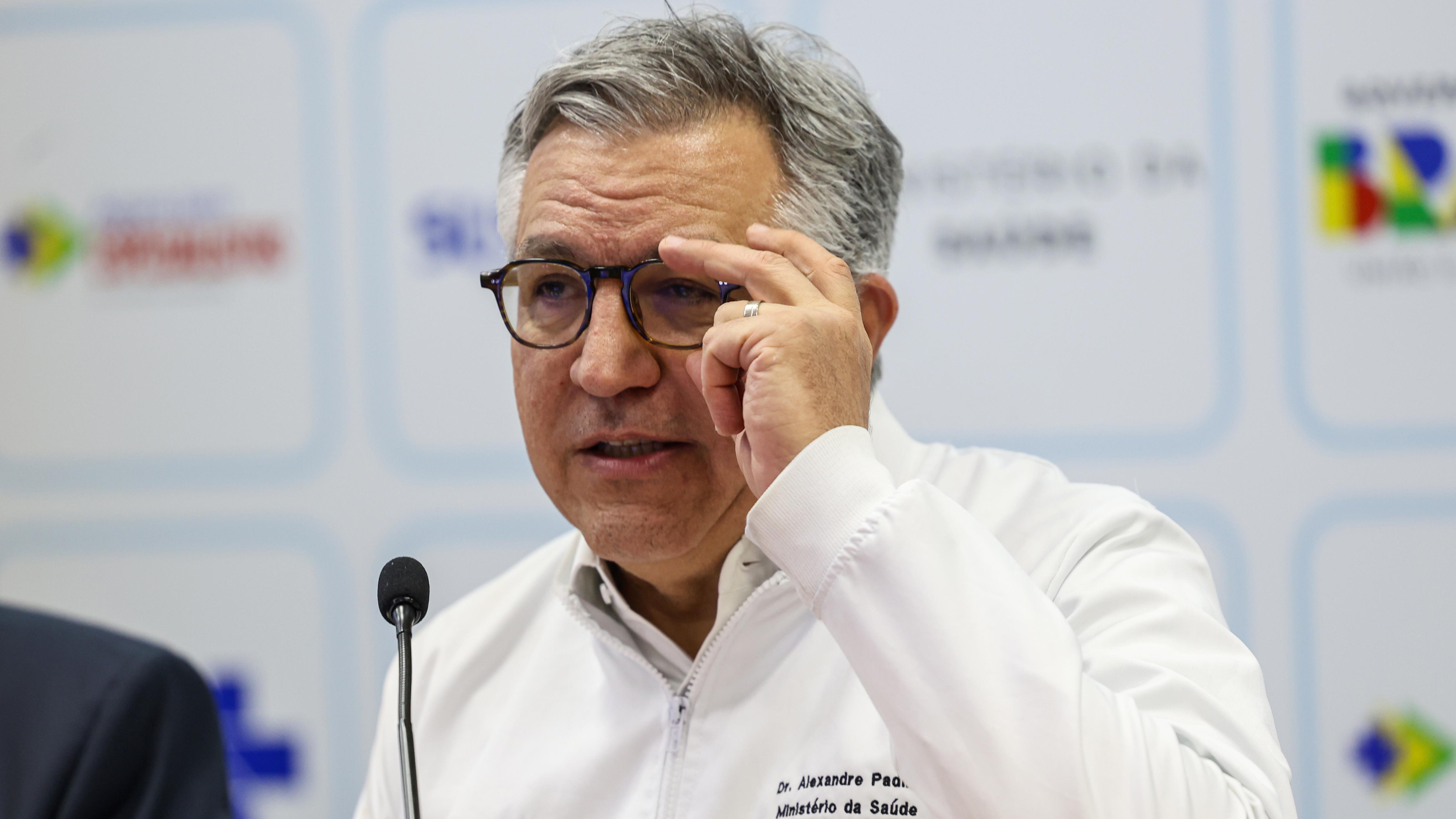 Ministro da Saúde, Alexandre Padilha, durante apresentação de medida do programa Agora Tem Especialistas.