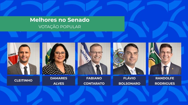 Senadores eleitos como melhores pela votação popular.