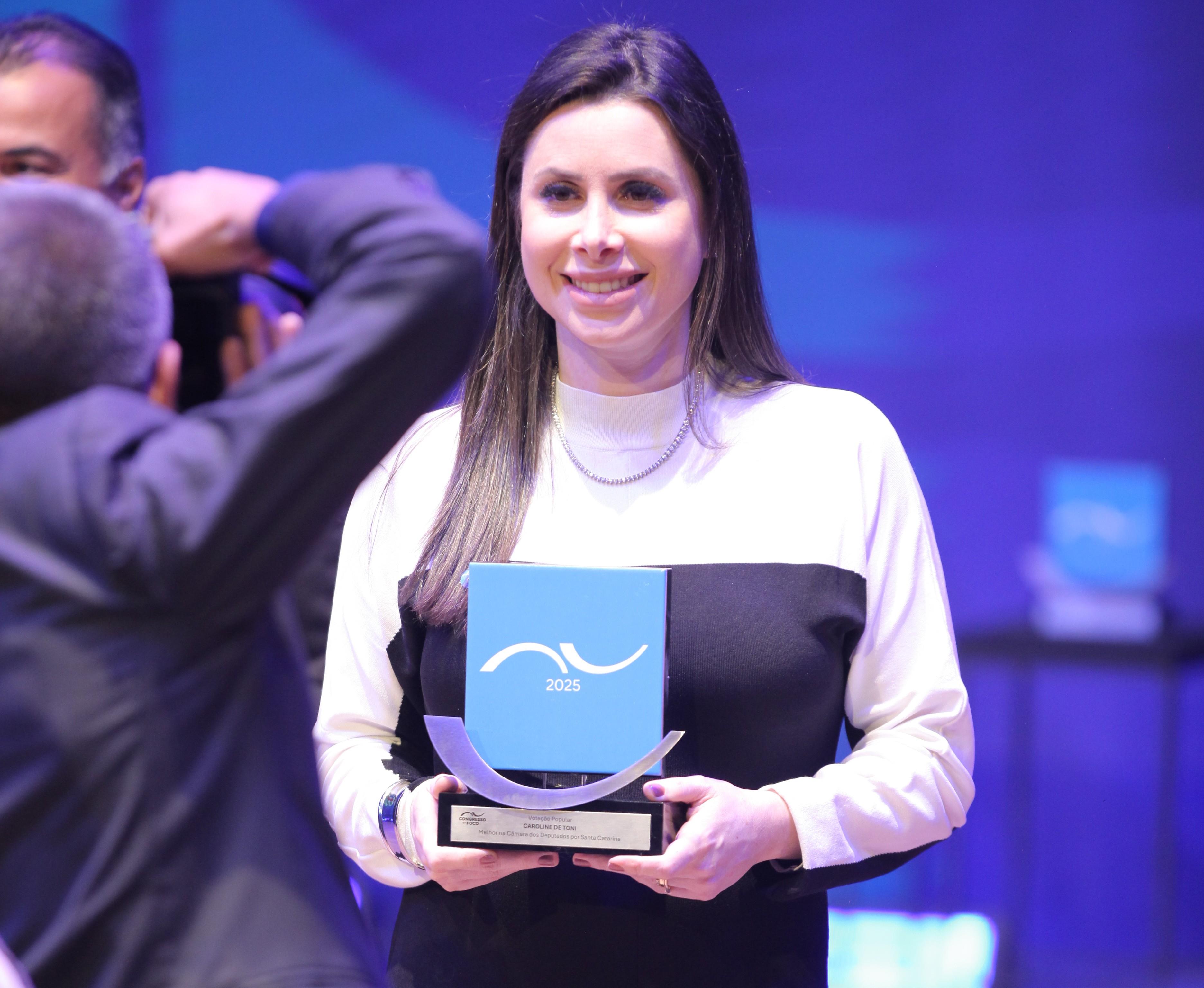 Caroline de Toni, eleita melhor deputada federal de Santa Catarina no Prêmio Congresso em Foco 2025.