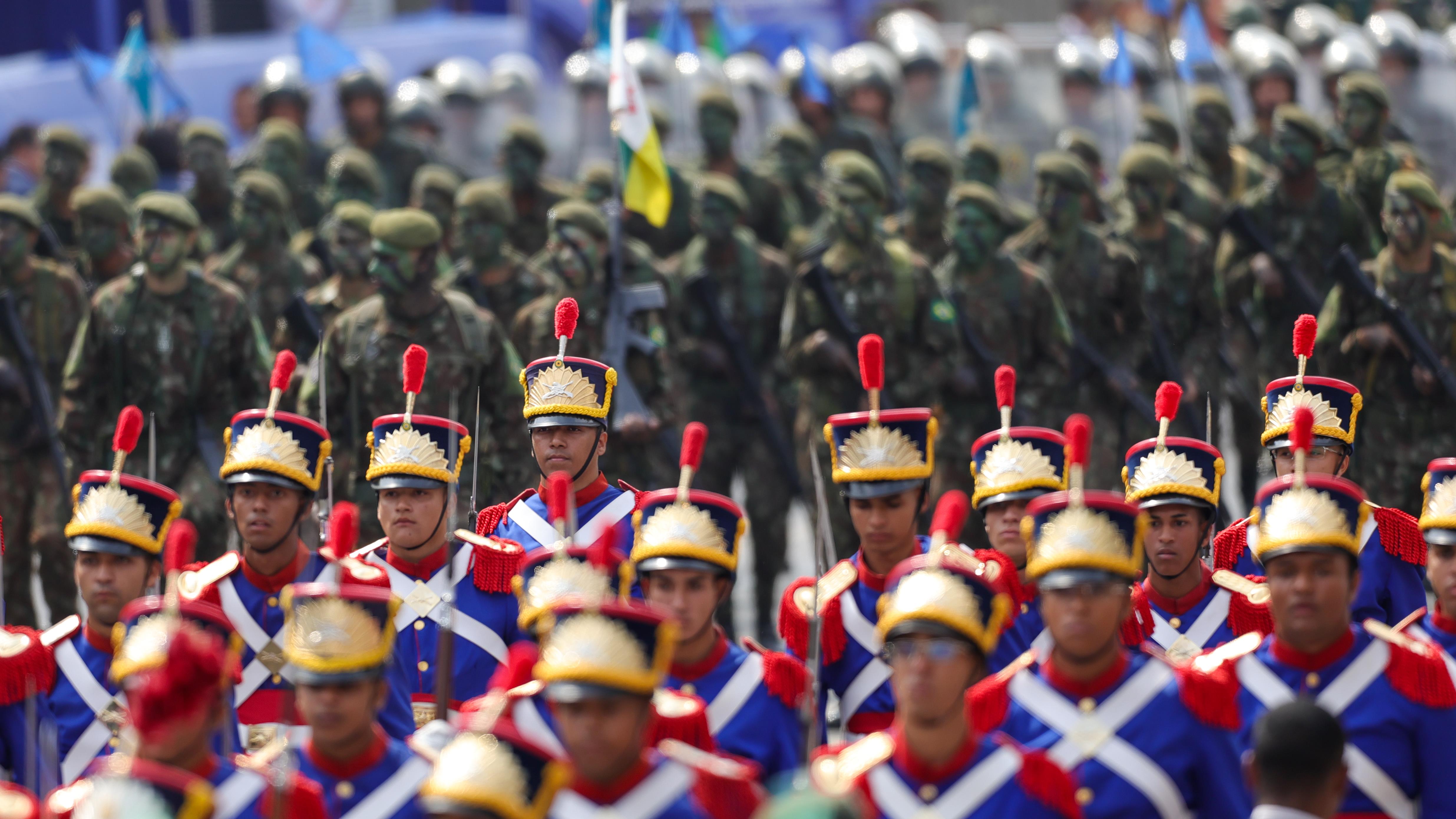 Desfile de 7 de setembro na Esplanada dos Ministérios, em 2024.