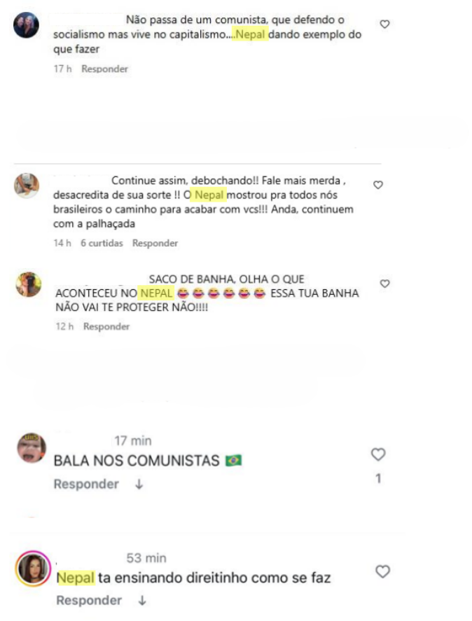 Usuários utilizaram notícias veiculadas por jornais no Instagram e no X.