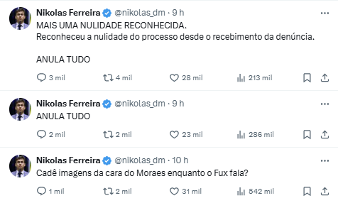 Nikolas Ferreira ajuda a subir tag.