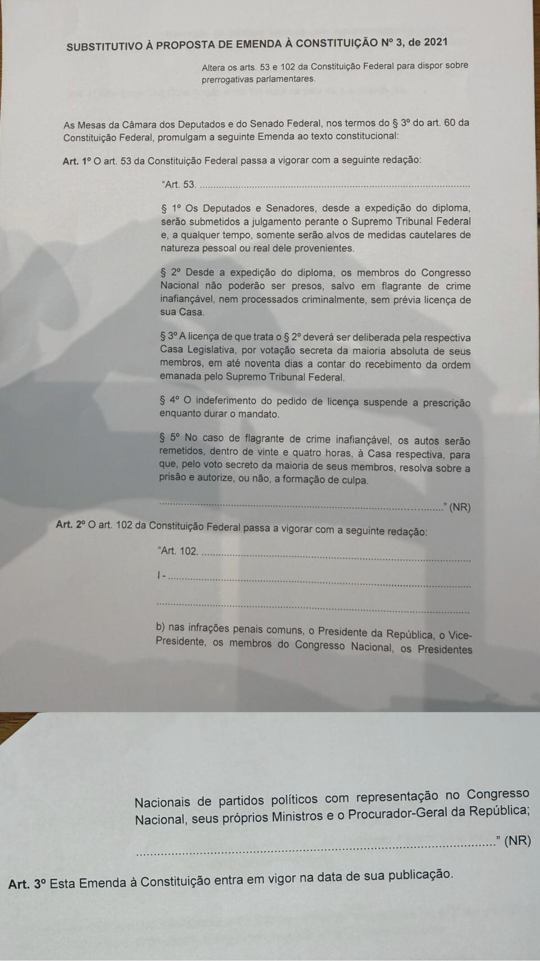 Texto apresentado por Cláudio Cajado aos líderes partidários na manhã desta terça-feira.